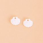 acutecolor Weißes Muschel Ohrring Set