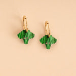 Brokkoli Ohrringe mit Edelstahl Hoops - acutecolor