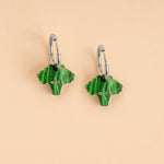 Brokkoli Ohrringe mit Edelstahl Hoops - acutecolor