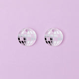Discokugel Ohrring Set mit Edelstahl Hoops - acutecolor