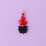 Einzelner Feuerroter Hexenkessel Anhänger - acutecolor