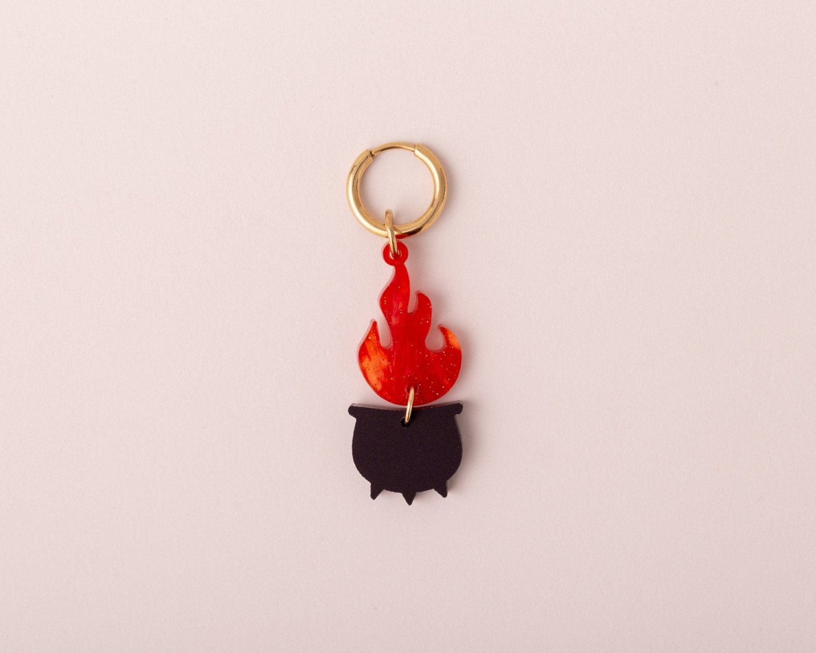 Einzelner Feuerroter Hexenkessel Anhänger - acutecolor