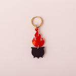 Einzelner Feuerroter Hexenkessel Anhänger - acutecolor