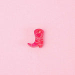 Einzelner pinker Cowboy Stiefel Anhänger - acutecolor
