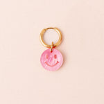 Einzelner Rosa Perlmutt Smiley Anhänger - acutecolor