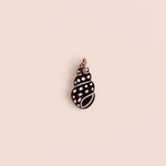 Einzelner Schwarzer Polkadot Schneckenmuschel Anhänger - acutecolor