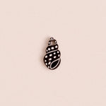 Einzelner Schwarzer Polkadot Schneckenmuschel Anhänger - acutecolor