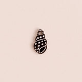 Einzelner Schwarzer Polkadot Schneckenmuschel Anhänger - acutecolor