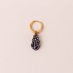 Einzelner Schwarzer Polkadot Schneckenmuschel Anhänger - acutecolor
