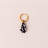 Einzelner Schwarzer Polkadot Schneckenmuschel Anhänger - acutecolor