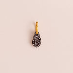 Einzelner Schwarzer Polkadot Schneckenmuschel Anhänger - acutecolor