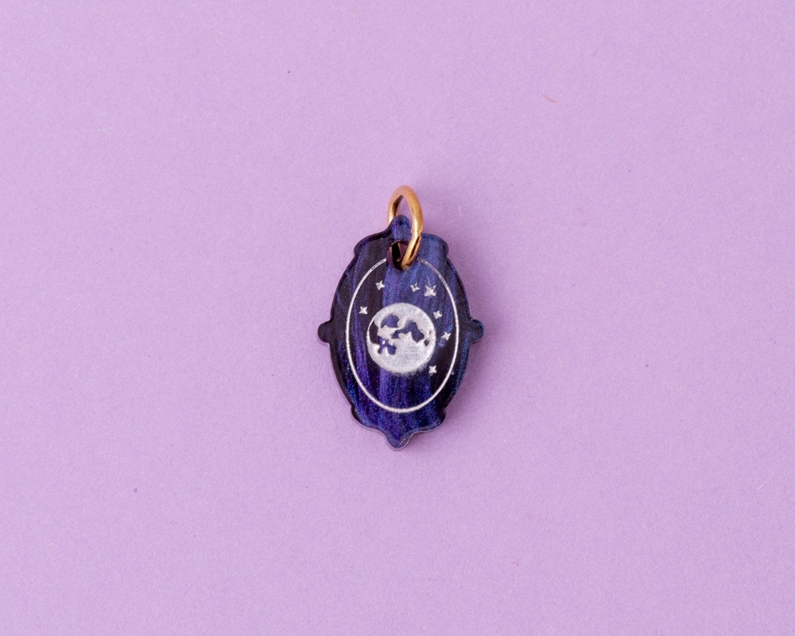 Einzelner Vollmond Amulett Anhänger - acutecolor