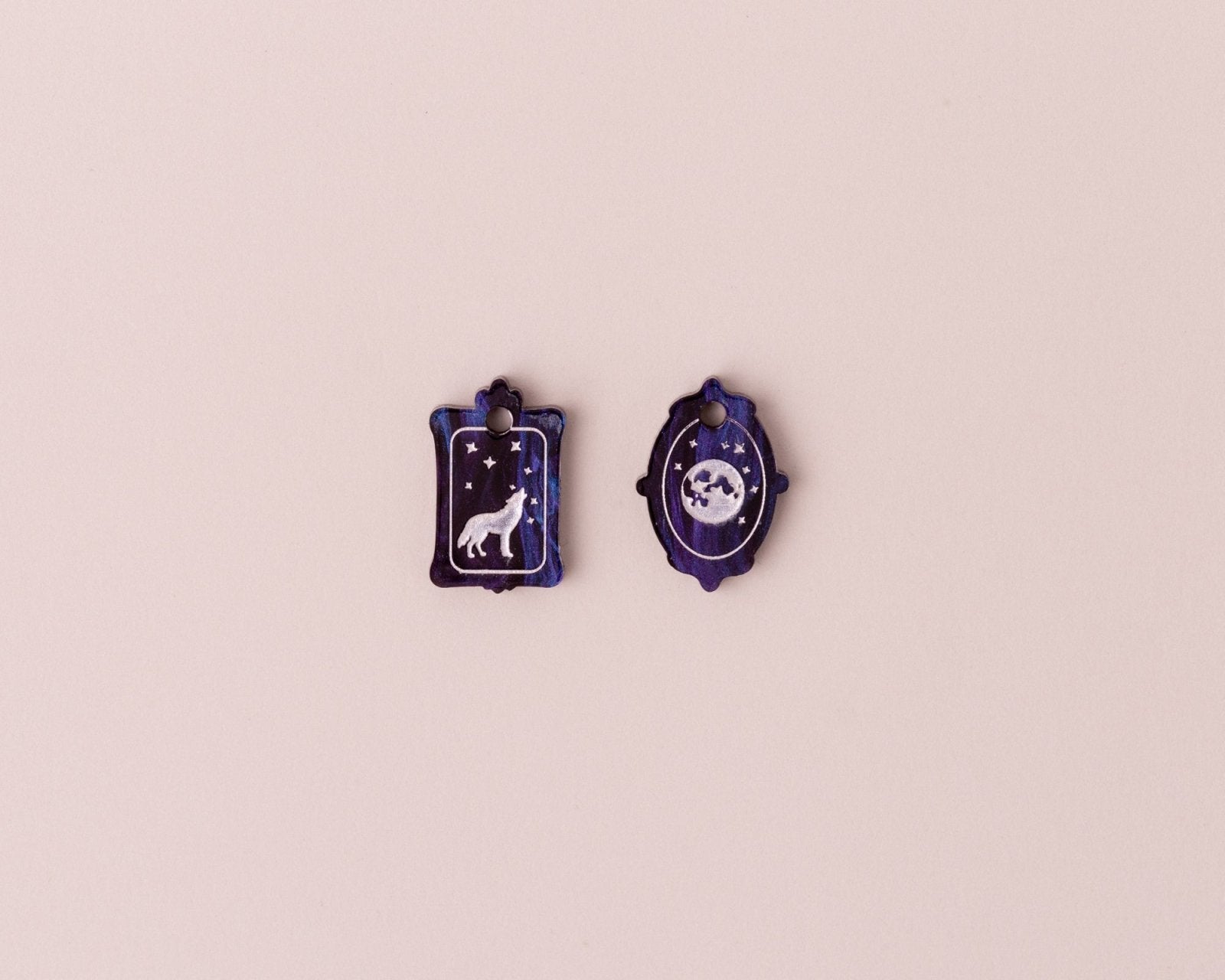 Einzelner Vollmond Amulett Anhänger - acutecolor