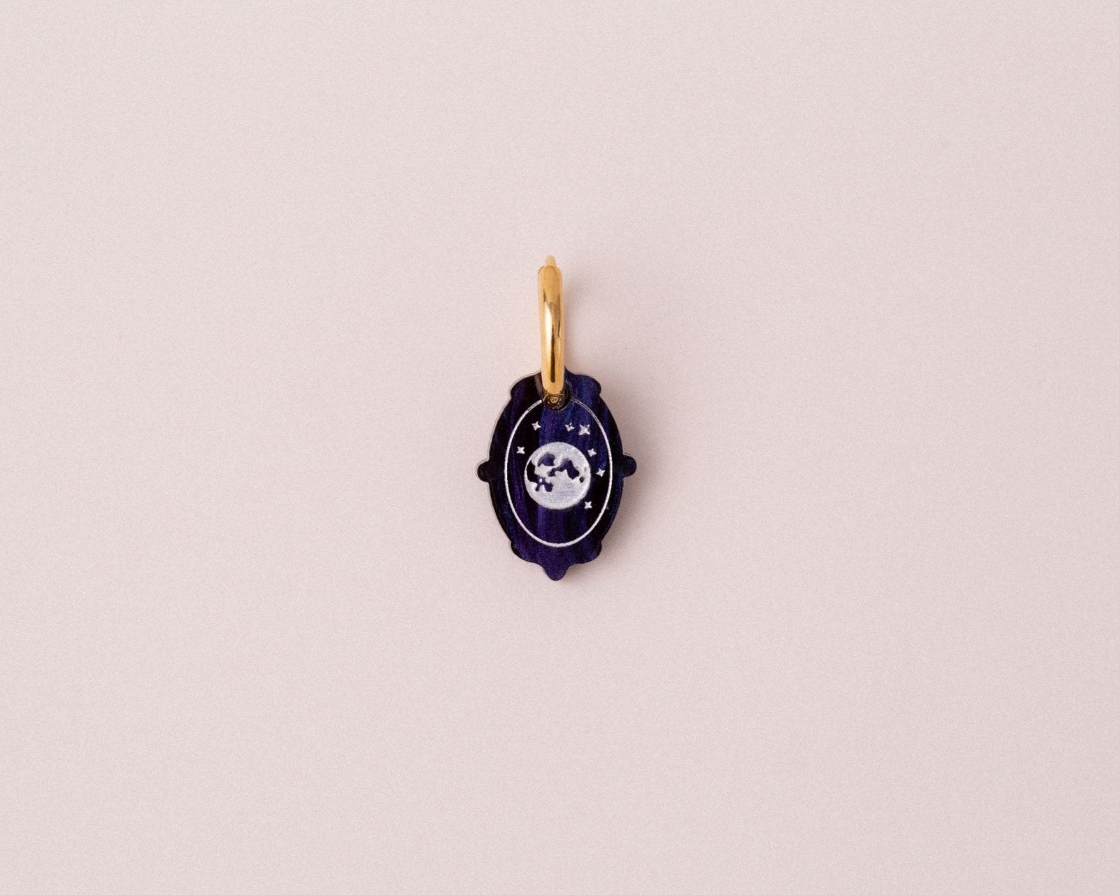 Einzelner Vollmond Amulett Anhänger - acutecolor