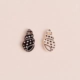 Einzelner Weißer Polkadot Schneckenmuschel Anhänger - acutecolor