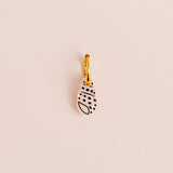 Einzelner Weißer Polkadot Schneckenmuschel Anhänger - acutecolor