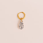 Einzelner Weißer Polkadot Schneckenmuschel Anhänger - acutecolor