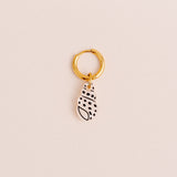 Einzelner Weißer Polkadot Schneckenmuschel Anhänger - acutecolor