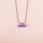 Elegante Kette mit Lila Mom Anhänger - acutecolor