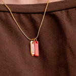Elegante Kette mit Stift und Lineal Anhänger - acutecolor
