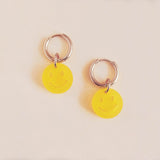 Gelbe Smiley Ohrring Set - acutecolor