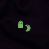 'Glow in the Dark' Mismatch Mond Geist Ohrringe - acutecolor