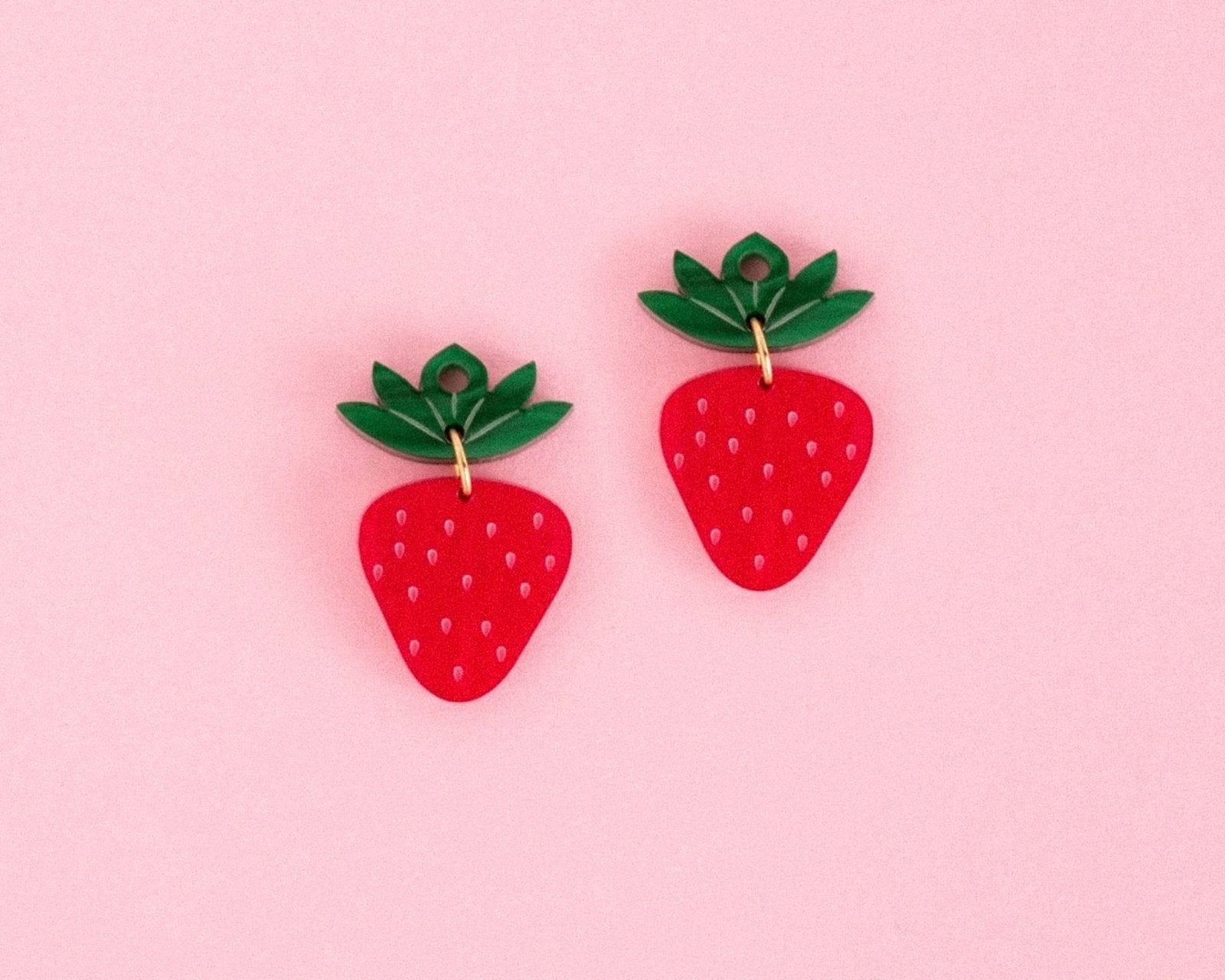 Große Erdbeeren Ohrringe Set - acutecolor