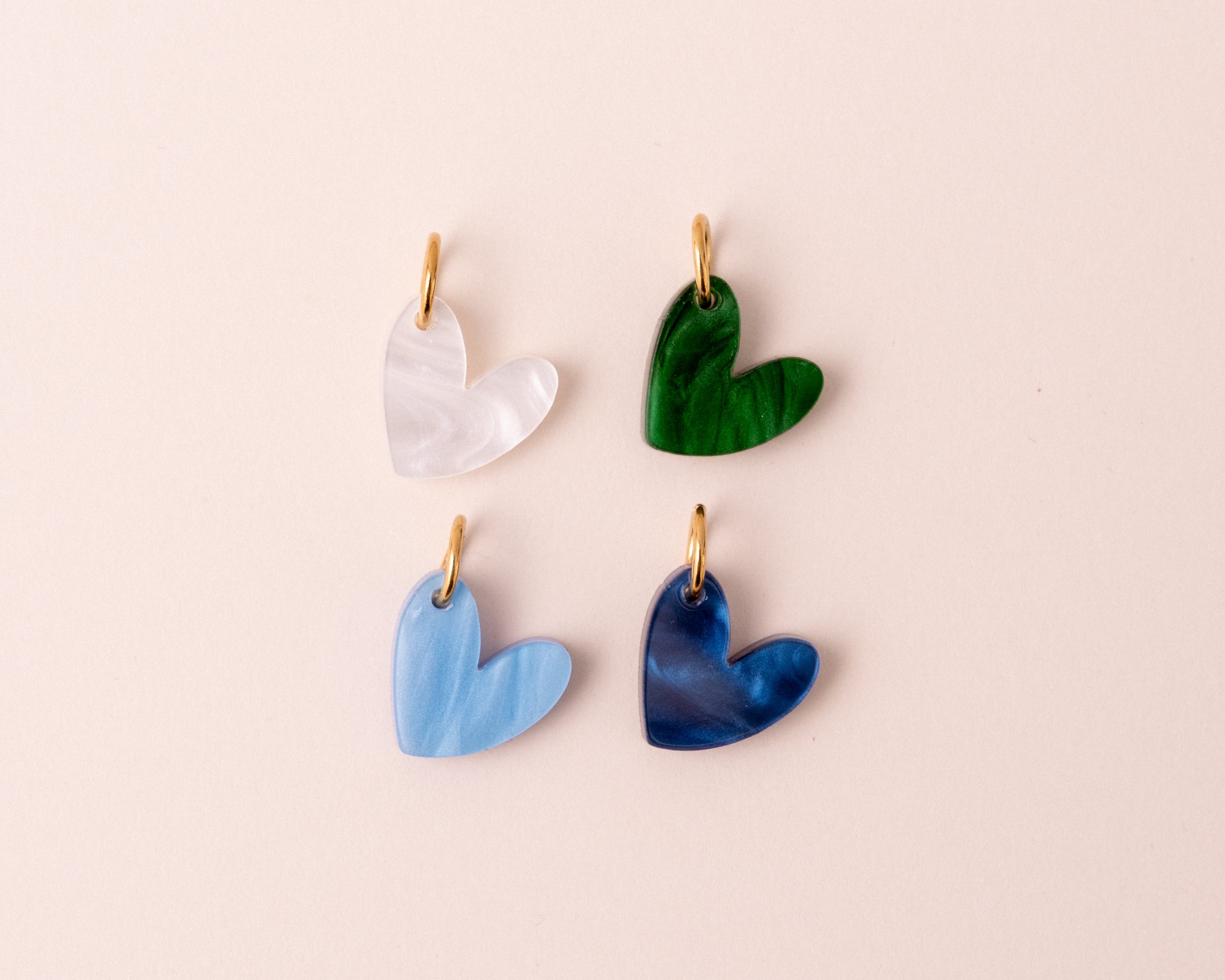 Herzen Anhänger Set - Blues - acutecolor