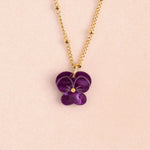 Kette mit Geburtsblume Februar - Veilchen - acutecolor