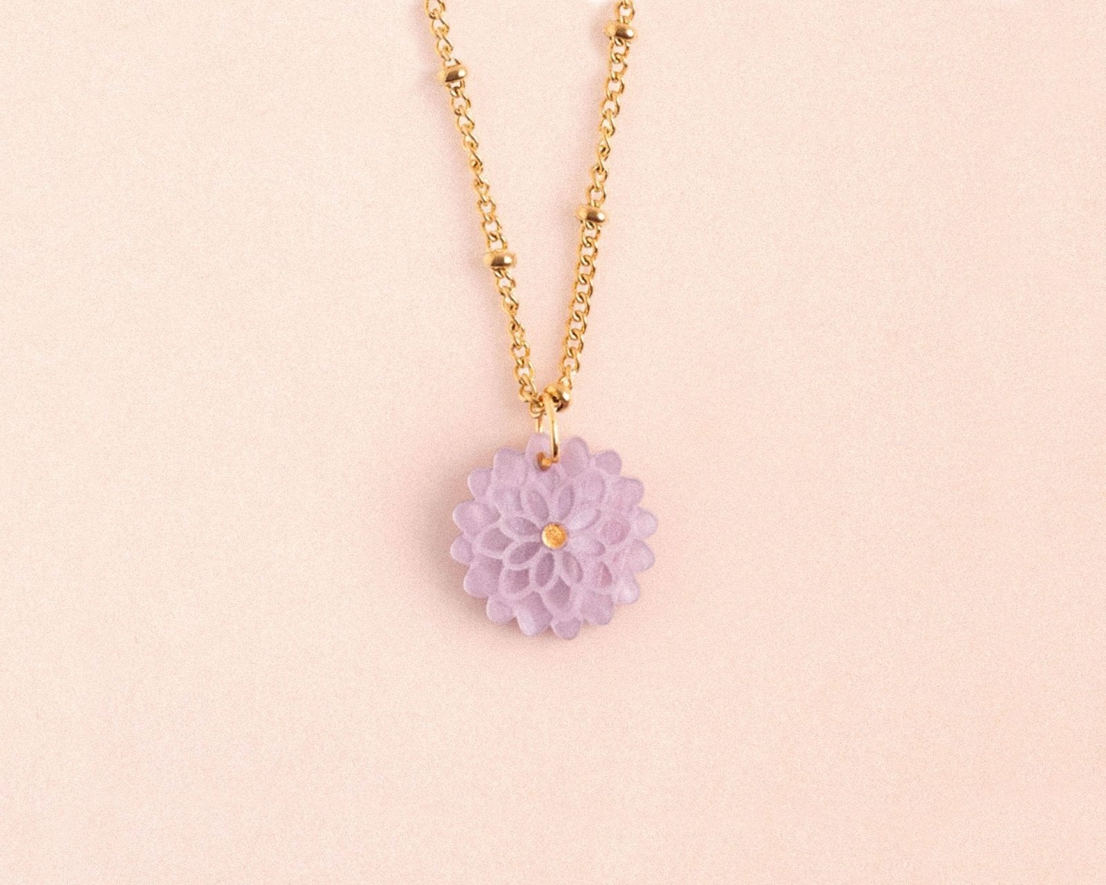 Kette mit Geburtsblume November - Chrysantheme - acutecolor
