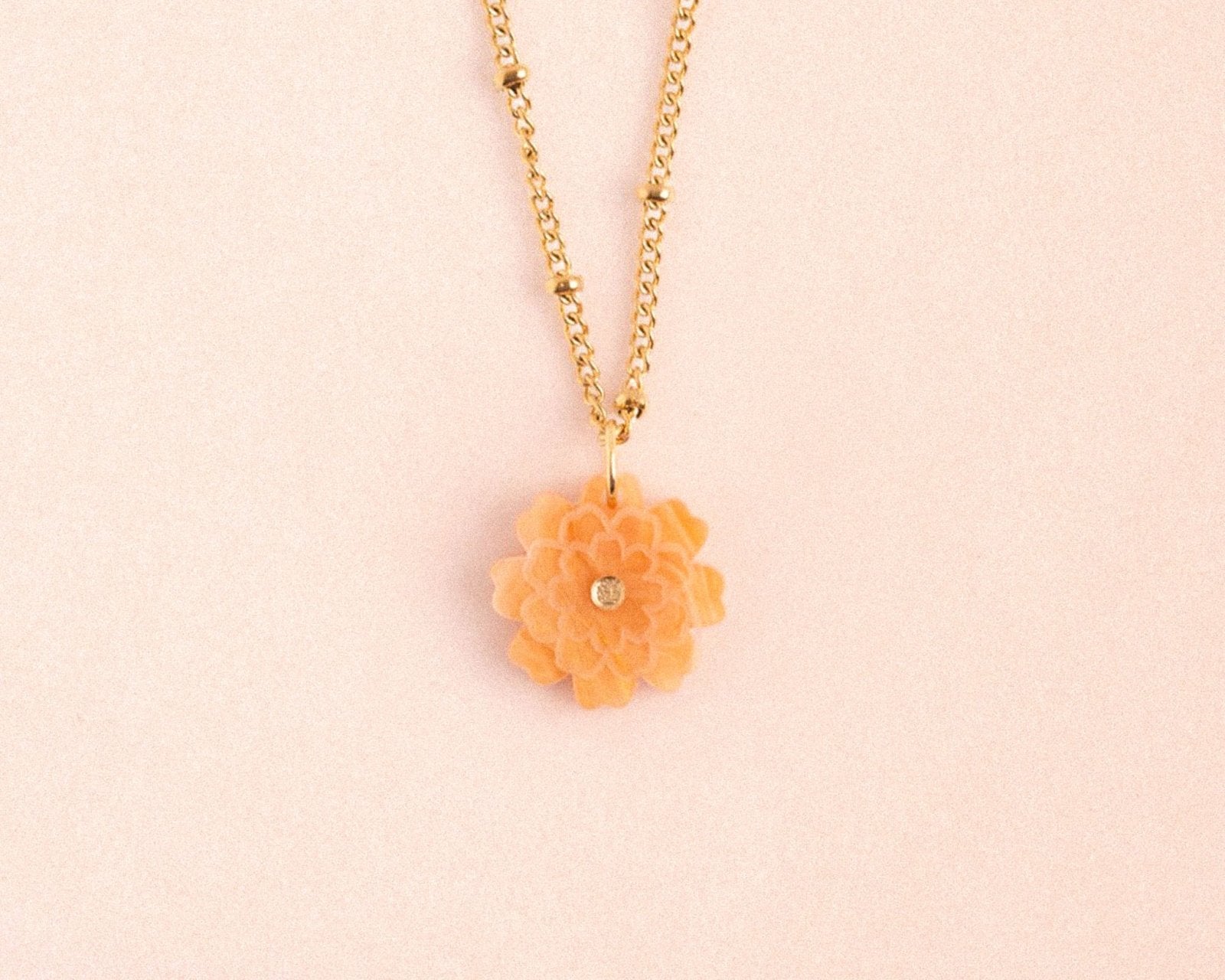 Kette mit Geburtsblume Oktober - Ringelblume - acutecolor