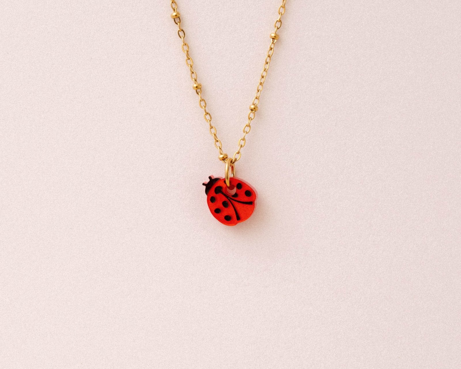 Kette mit Marienkäfer Anhänger - acutecolor