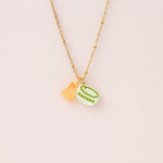 Kette mit Matcha Anhänger - acutecolor