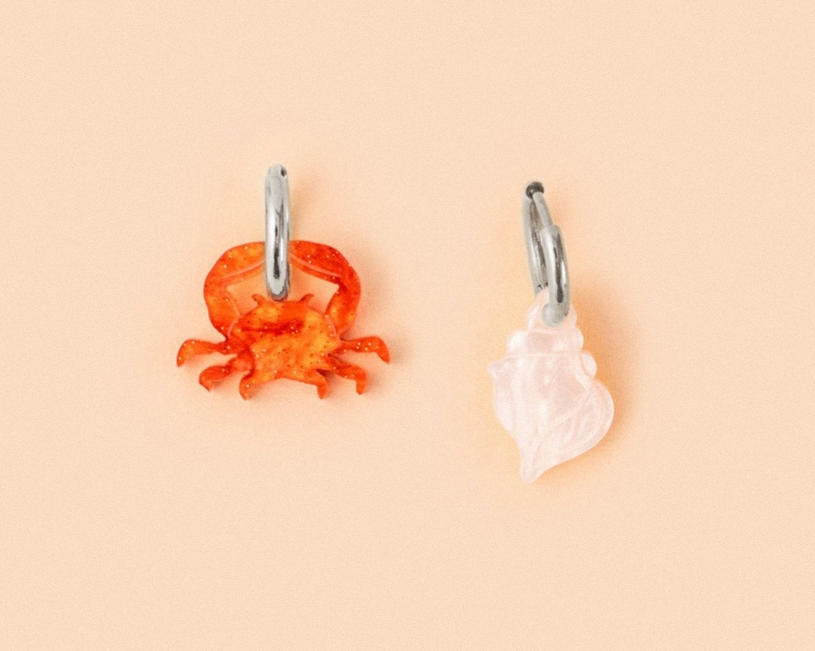 Krabbe und Muschel Ohrring Set - acutecolor