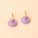 Lila Muschel Ohrring Set - acutecolor