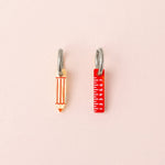 Mismatch Stift und Lineal Ohrring Set - acutecolor