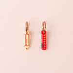 Mismatch Stift und Lineal Ohrring Set - acutecolor