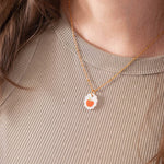Ovale Charm Kette mit Apfel - acutecolor