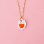 Ovale Charm Kette mit Apfel - acutecolor