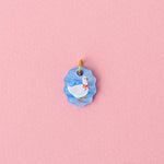 Ovale Charm Kette mit Gans - acutecolor