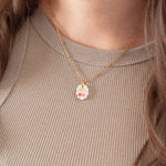 Ovale Charm Kette mit Kirschen - acutecolor