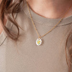 Ovale Charm Kette mit Zitronen - acutecolor