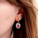 Ovale Charm Ohrringe mit Marienkäfer - acutecolor