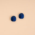 Pebble in Saphirblau mit Edelstahl Hoops - acutecolor