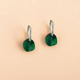 Pebble in Smaragdgrün mit Edelstahl Hoops - acutecolor