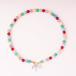 Perlenkette mit Charm Verschluss - Rainbow - acutecolor
