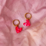 Pinke Herzen Ohrringe - acutecolor