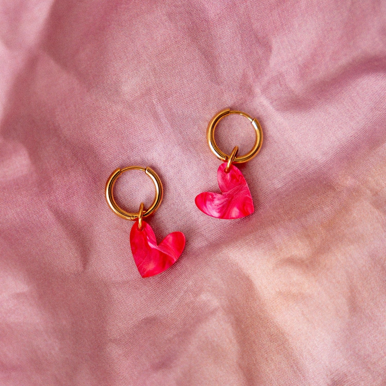 Pinke Herzen Ohrringe - acutecolor