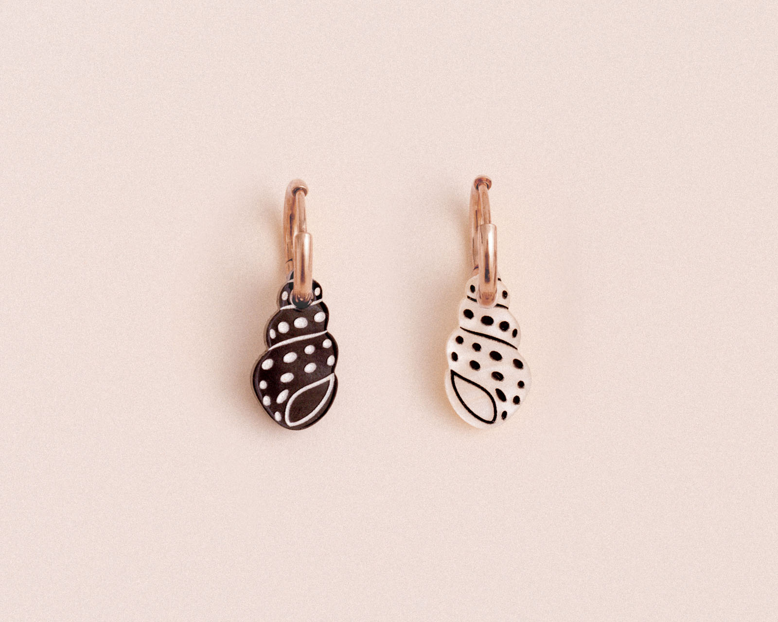 Polkadot Muschel Ohrring Set - acutecolor