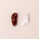 Sandale und Socke Mismatch Ohrring Set - acutecolor
